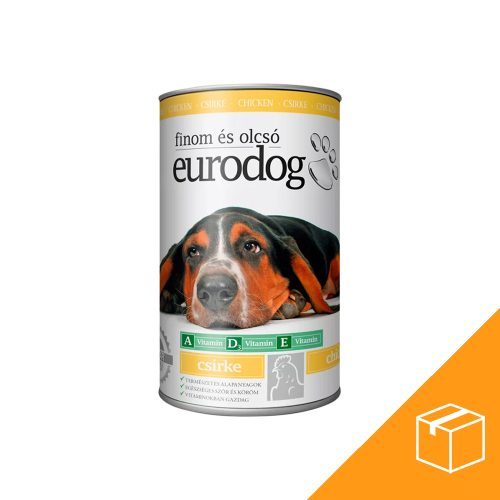 Euro Dog Konzerv Kutyáknak (Csirke) - 24x415 g