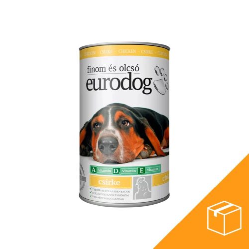 Euro Dog Konzerv Kutyáknak (Csirke) - 24x415 g