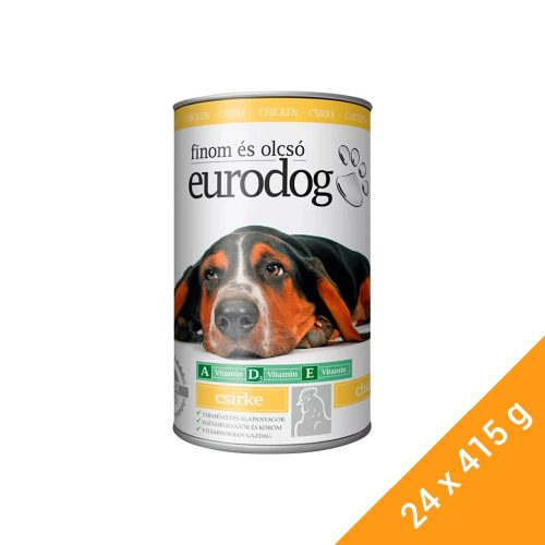 Euro Dog Konzerv Kutyáknak (Csirke) - 24x415 g
