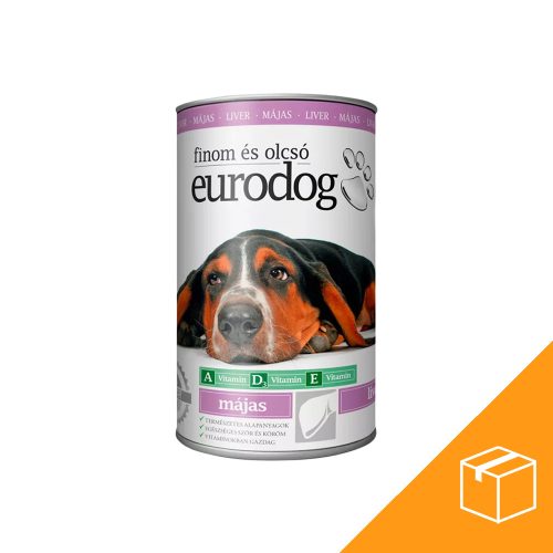 Euro Dog Konzerv Kutyáknak (Máj) - 24x415 g