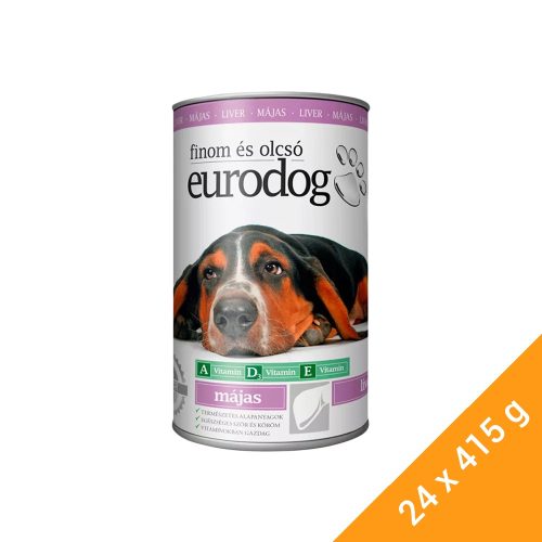 Euro Dog Konzerv Kutyáknak (Máj) - 24x415 g