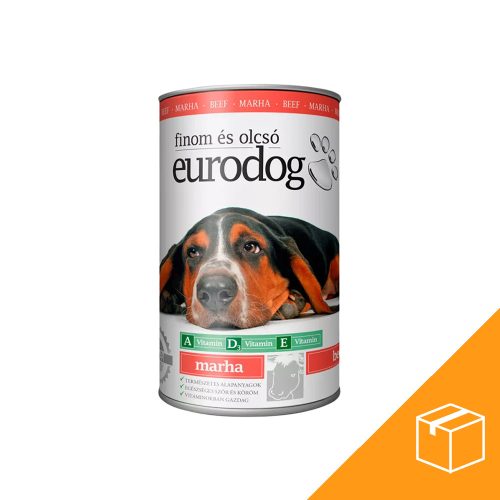 Euro Dog Konzerv Kutyáknak (Marha) - 24x415 g