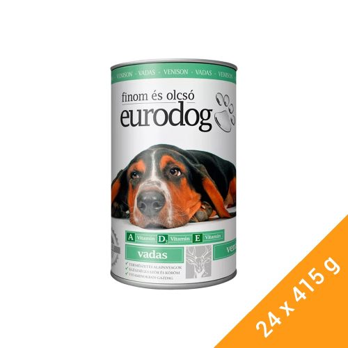 Euro Dog Konzerv Kutyáknak (Vad) - 24x415 g