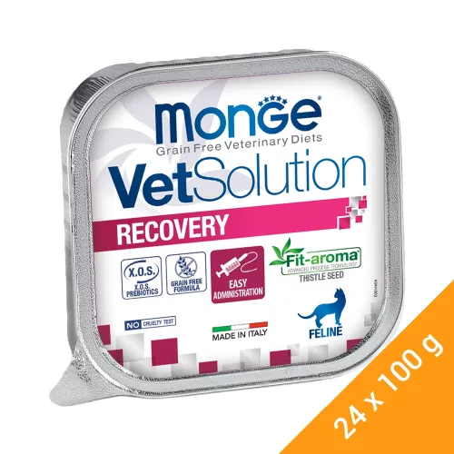 Monge VetSolution Gyógytáp (Regenerálódásra és lábadozásra) Alutasakos Macskaeledel - 24x100 g