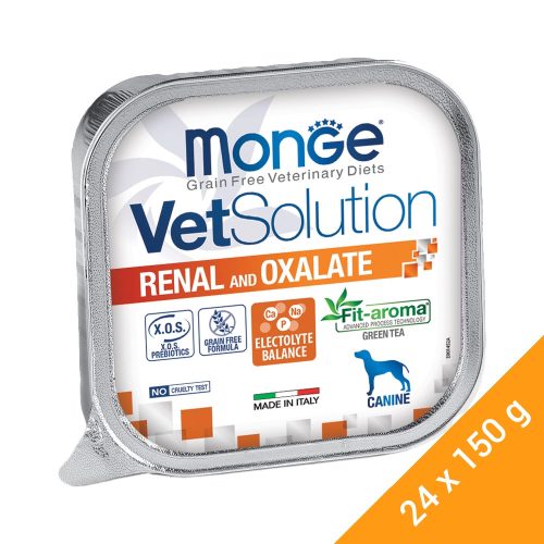 Monge VetSolution Gyógytáp (Vese és Oxalát problémákra) Alutálcás Kutyaeledel - 24x150 g
