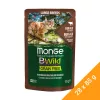 Monge BWild Gabonamentes Alutasakos Macskaeledel Nagytestű Macskáknak (Bölény és Zöldségek) - 28x85 g