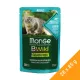 Monge BWild Adult Gabonamentes Alutasakos Macskaeledel (Tőkehal, Garnéla és Zöldségek) - 28x85 g