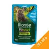 Monge BWild Adult Gabonamentes Alutasakos Macskaeledel (Szardella és Zöldségek) - 28x85 g