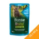 Monge BWild Adult Gabonamentes Alutasakos Macskaeledel (Szardella és Zöldségek) - 28x85 g