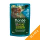 Monge BWild Sterilised Gabonamentes Alutasakos Macskaeledel (Tonhal, Garnéla és Zöldségek) - 28x85 g