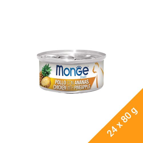 Monge Fruits Gyümölcsös Macskaeledel (Csirke és Ananász) - 24x80 g