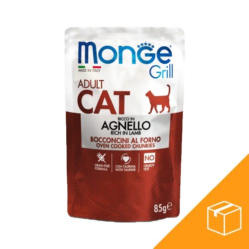 Monge Grill Adult Alutasakos Macskaeledel (Bárány) - 28x85 g