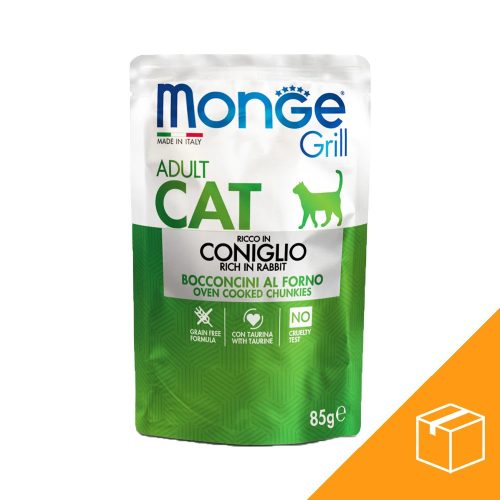 Monge Grill Adult Alutasakos Macskaeledel (Nyúl) - 28x85 g