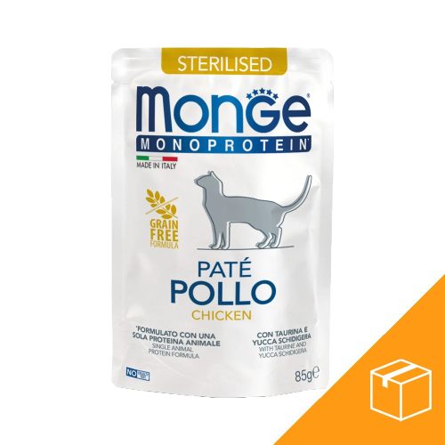 Monge Monoprotein Pate Sterilised Macskaeledel (Csirke) - 28x85 g