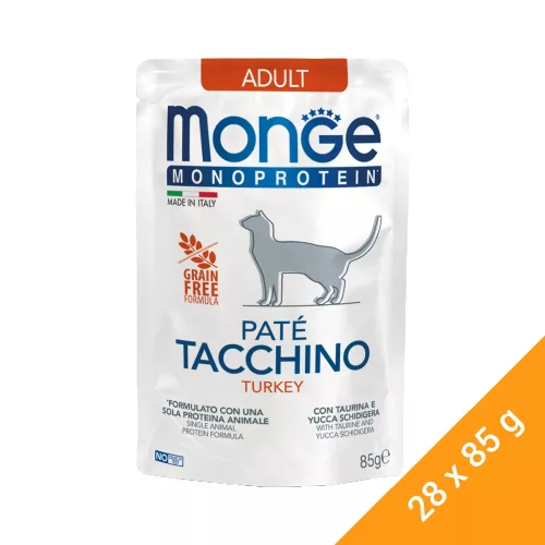 Monge Monoprotein Pate Adult Macskaeledel (Pulyka) - 28x85 g