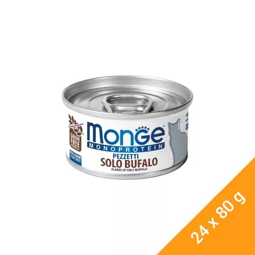Monge Monoprotein Flakes Macskaeledel (100% Bölény) - 24x80 g