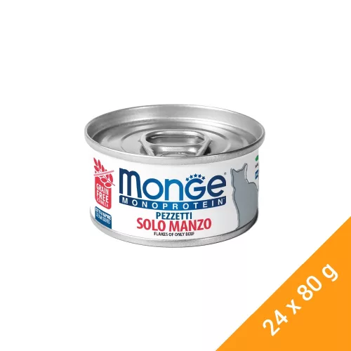 Monge Monoprotein Flakes Macskaeledel (100% Marha) - 24x80 g