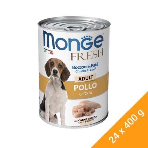 Monge Fresh Chunks in Loaf Adult Konzerv Kutyáknak (Csirke) - 24x400 g