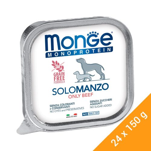 Monge Monoprotein Pate Alutálcás Kutyaeledel (100% Marha) - 24x150 g