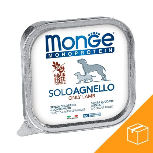 Monge Monoprotein Pate Alutálcás Kutyaeledel (100% Bárány) - 24x150 g