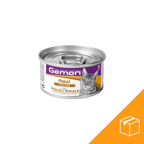 Gemon Mousse Adult Macskaeledel (Csirke és Sertés) - 24x85 g