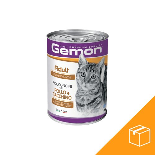 Gemon Adult Konzerv Macskáknak (Csirke és Pulyka) - 24x415 g