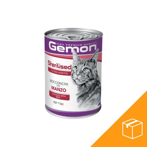 Gemon Sterilised Konzerv Macskáknak (Marha) - 24x415 g