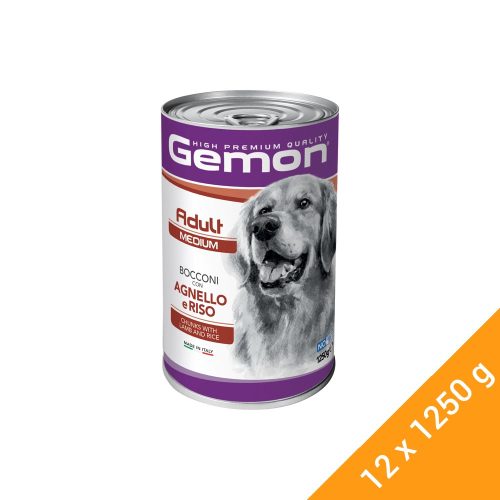 Gemon Medium Adult Konzerv Kutyáknak (Bárány és Rizs) - 12x1250 g