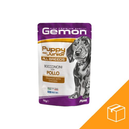 Gemon Chunkies Puppy & Junior Alutasakos Kutyaeledel (Csirke) - 24x100 g