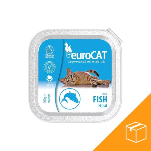 Euro Cat Alutálcás Macskaeledel (Hal) - 16x100 g