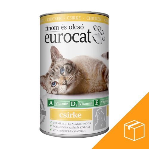 Euro Cat Konzerv Macskáknak (Csirke) - 24x415 g