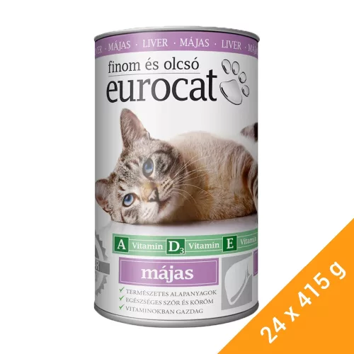 Euro Cat Konzerv Macskáknak (Máj) - 24x415 g
