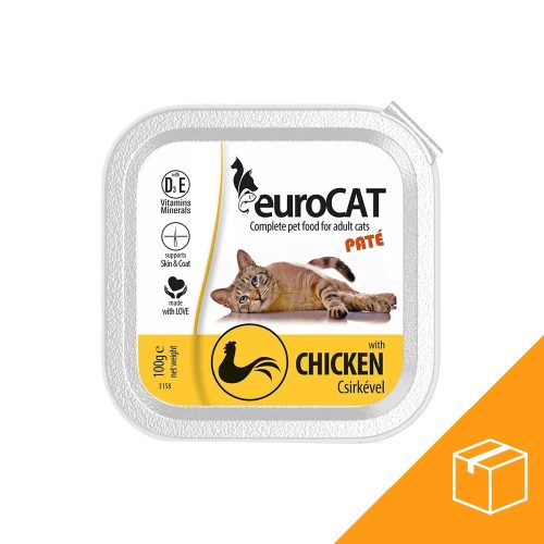 Euro Cat Paté Alutálcás Macskaeledel (Csirke) - 16x100 g
