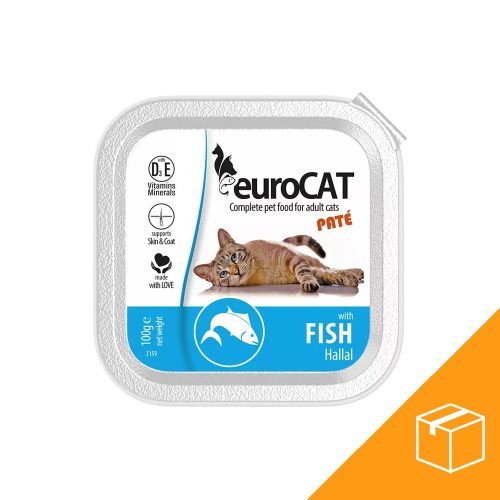Euro Cat Paté Alutálcás Macskaeledel (Hal) - 16x100 g