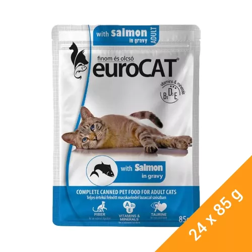 Euro Cat Pouch Alutasakos Macskaeledel (Lazac) - 24x85 g