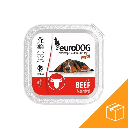 Euro Dog Paté Alutálcás Kutyaeledel (Marha) - 9x300 g