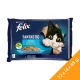 Felix Fantastic Nedves Macskaeledel Aszpikban (Lazac és Lepényhal) - 12x(4x85 g)