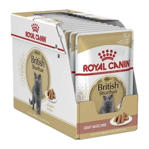 Royal Canin British Shorthair Adult Alutasakos Macskaeledel - 12x85 g