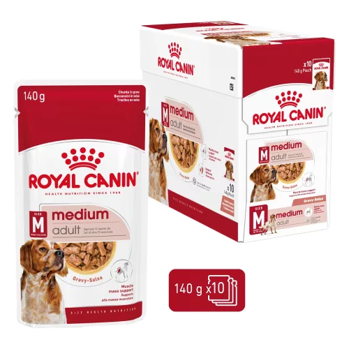 Royal Canin Wet Medium Adult Alutasakos Kutyaeledel - 10x140 g