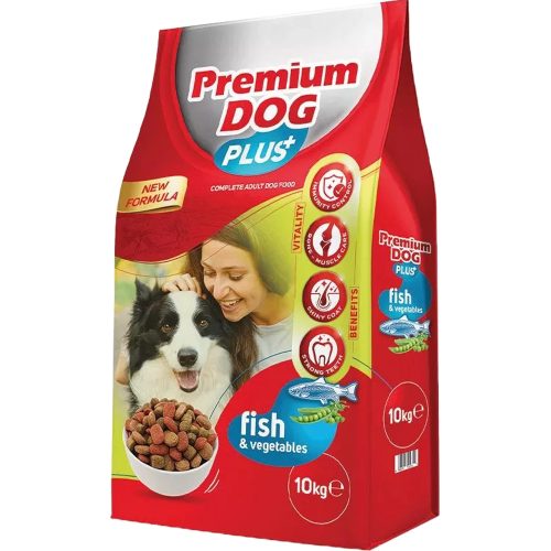 Premium Dog Plus Száraz Kutyatáp (Hal és Zöldségek) - 10 kg