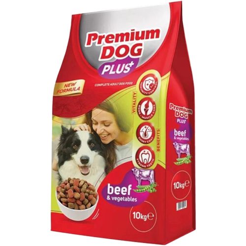 Premium Dog Plus Száraz Kutyatáp (Marha és Zöldségek) - 10 kg