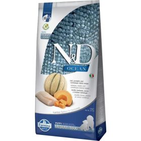   N&D Ocean Medium & Maxi Puppy Gabonamentes Száraz Kutyatáp (Tőkehal, Sütőtök és Sárgadinnye) - 12 kg