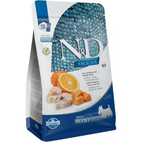   N&D Ocean Mini Adult Monoprotein Gabonamentes Száraz Kutyatáp (Tőkehal, Sütőtök és Narancs) - 2,5 kg