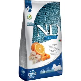   N&D Ocean Mini Adult Monoprotein Gabonamentes Száraz Kutyatáp (Tőkehal, Sütőtök és Narancs) - 7 kg