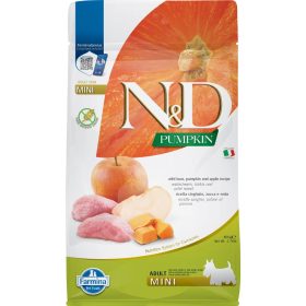   N&D Pumpkin Mini Adult Gabonamentes Száraz Kutyatáp (Vaddisznó, Alma és Sütőtök) - 800 g