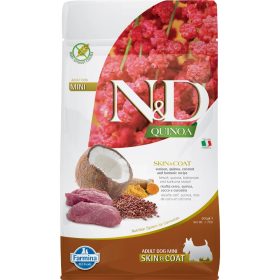   N&D Quinoa Skin & Coat Mini Adult Monoprotein Gabonamentes Száraz Kutyatáp (Szarvas és Kókusz) - 800 g
