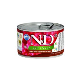   N&D Quinoa Skin & Coat Mini Adult Monoprotein Gabonamentes Konzerv Kutyáknak (Szarvas és Kókusz) - 140 g