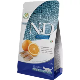   N&D Ocean Adult Gabonamentes Száraz Macskatáp (Hering és Narancs) - 1,5 kg
