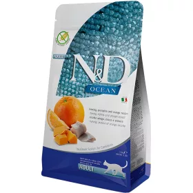   N&D Ocean Adult Gabonamentes Száraz Macskatáp (Hering, Sütőtök és Narancs) - 1,5 kg