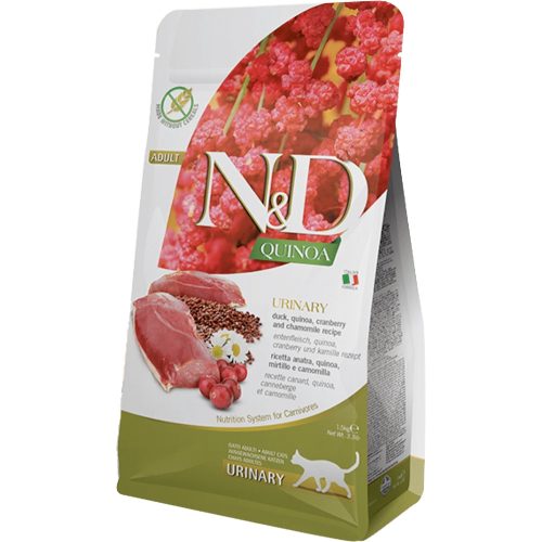 N&D Quinoa Urinary Gabonamentes Száraz Macskatáp (Kacsa) - 1,5 kg